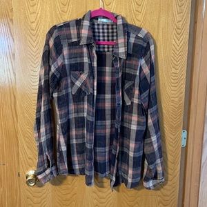 Button up light blouse size XL